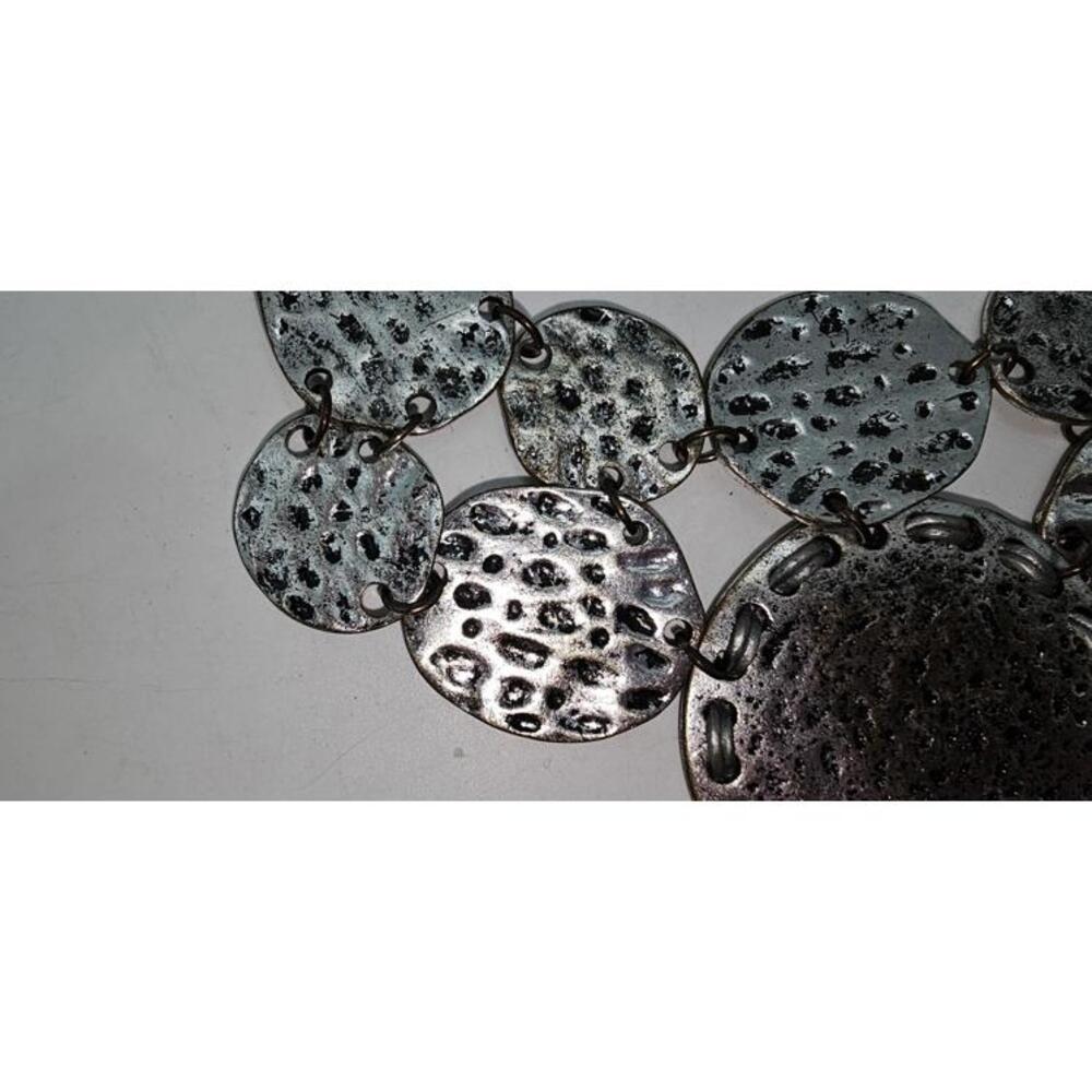 Vtg Ruby Road Silver-Tone Statement Necklace With… - image 4